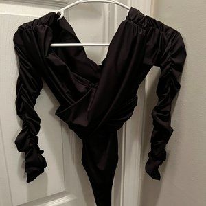 Slim black bodysuit